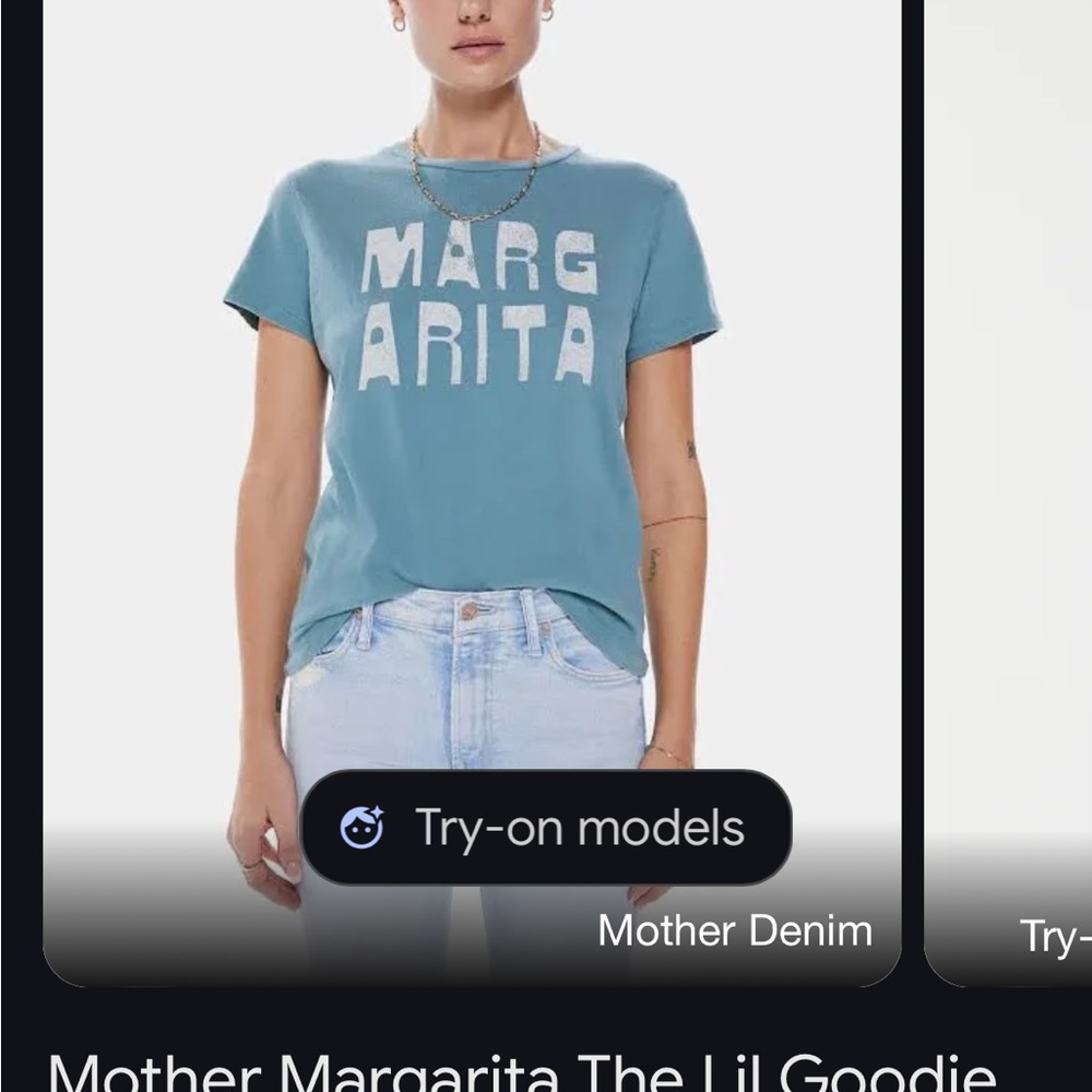 Mother denim tee. Cool margarita tee. Size small